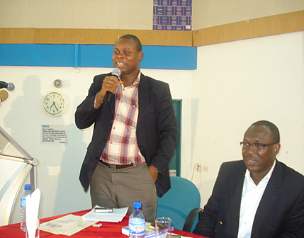 Franklin Cudjoe making introductory remarks