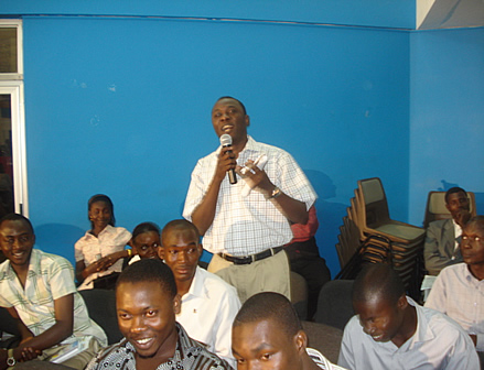 Former Minister of State in the erstwhile administration , Mr. Amin Anta Mohammed making a point on why Politicians get easily corrupted by way ward technocrats